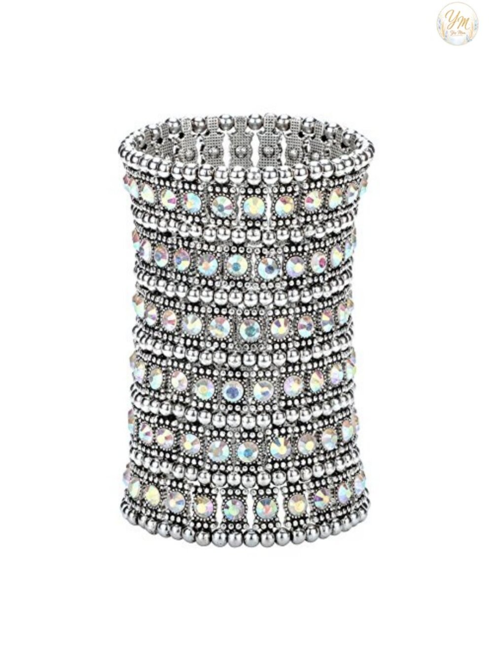 Women's Multilayer Wide Stretch Cuff Bracelet Elastic Band